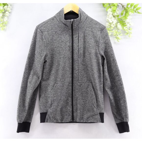 Lululemon Men's Prepost Jacket Heathered Black Gray Sz S - Picture 1 of 9